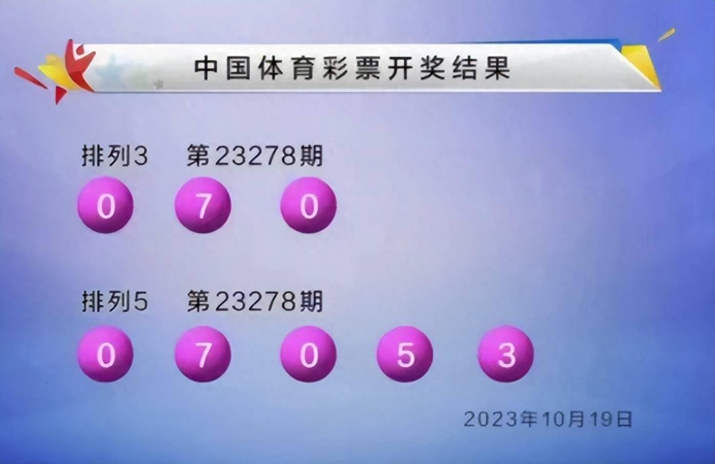 3D开奖结果